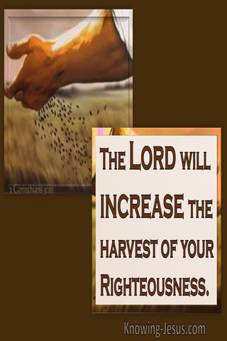 2 Corinthians 9:10 The Lord Supplies Seed. He Multiplies Your Sowing (brown)